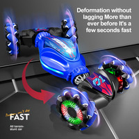 Voiture de course télécommandée Lehoo Toys 2.4G à double face, voiture RC à torsion avec lumières et musique