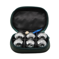 Mini Jeu de Boules de Pétanque 32.5mm avec Sac de Transport Logo Personnalisé Balle en Acier pour Exercice Physique Inclut les Accessoires