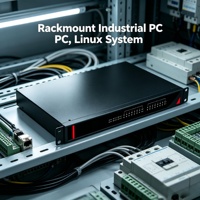 Ordinateur industriel embarqué en rack, PC X86 Quad Core sans ventilateur, RS485 CAN, 19 pouces, large température, IP40