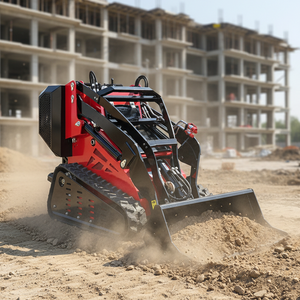 Mini-chargeuse sur chenilles diesel 25 CV, capacité de charge 410 kg, avec moteur Kubota, accessoires et godet – Meilleures ventes - Product Image 3
