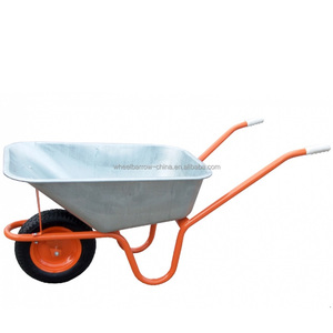 Brouette en acier galvanisé 85L, brouette de chantier <span class=keywords><strong>Limex</strong></span> avec roue en polyuréthane <span class=keywords><strong>Limex</strong></span> - Product Image 4
