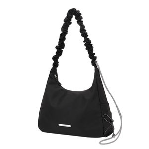 사용자 정의 로고 세련된 미니 나일론 피트니스 스포츠 체육관 가방 여성 블랙 경량 방수 여행 더플 백 요가 매트 홀더 - Product Image 2