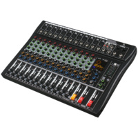 Console de mixage audio professionnelle BK-12F 12 canaux avec 99 effets DSP et égaliseur 7 bandes pour événements scéniques et églises