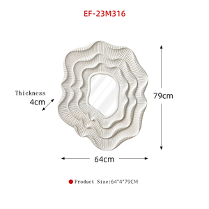 Espejo de Pared Grande, Rústico y Ecológico con Marco de Madera Blanca, Diseño Único para Sala de Estar, Uso Diario - Product Image 5