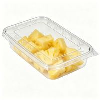 Emballages personnalisés, sûrs, jetables, recyclables, boîtes en plastique PET transparentes pour biscuits, gâteaux, pain, fruits, noix, emballages alimentaires avec couvercles