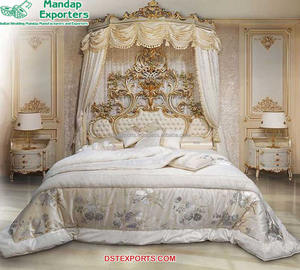 Muebles de Dormitorio Modernos de Madera de Teca Estilo Francés, Cama Tallada a Mano, Mesitas de Noche con Acabado Blanco, Tamaño Personalizado, Duraderas - Product Image 5