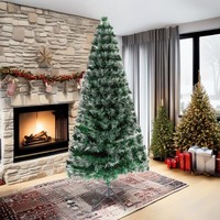Vorbehandelter Weißer Luxuriöser Großer Künstlicher Innen- und Außen-Weihnachtsbaum mit Eingebauten LED-Lichtern