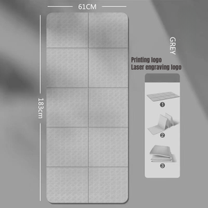 Vente en gros de <span class=keywords><strong>tapis</strong></span> de <span class=keywords><strong>yoga</strong></span> en TPE écologique, design pliable et portable pratique avec étui de transport de 6mm d'épaisseur - Product Image 6