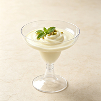 Coupe à dessert en PS de qualité alimentaire avec pied, 150 ml, pour mousse, crème glacée, sundae, parfait, verre transparent pour fêtes, buffets et traiteurs