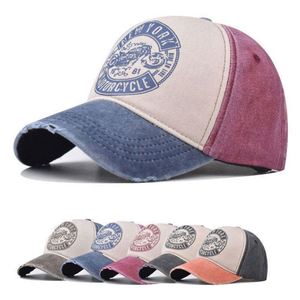 Casquette de baseball unisexe en denim délavé bicolore, style urbain, avec impression en relief et boucle métallique, vente en gros par fournisseur chinois - Product Image 2