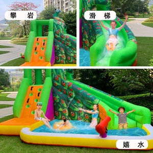 Children's Indoor Small Pool Indoor <strong>Climbing</strong> Trampoline Oxford Inflatable <strong>Balloon</strong> Castle Cartoon Peacock Naughty Castle Slide - Product Image 4