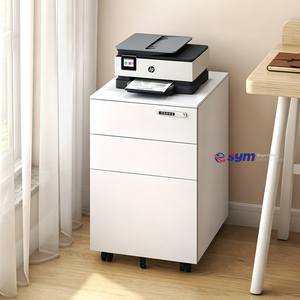 Meuble de rangement <span class=keywords><strong>mobile</strong></span> en acier à tiroirs profonds, armoire de classement métallique sous bureau avec barres de suspension réglables pour le rangement de <span class=keywords><strong>dossiers</strong></span> A4 - Product Image 6
