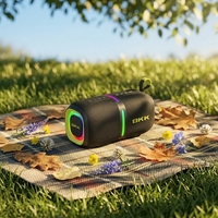 BKK 24W Auracast, haut-parleur portable BT étanche IPX6, batterie amovible, mini haut-parleur d'extérieur
