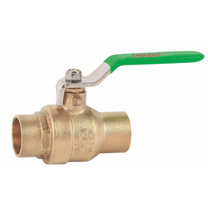 Brass Press Fit Ball Valve 1 In Lead Free For Water Industry Use Switch Type Connection - Product Image 1