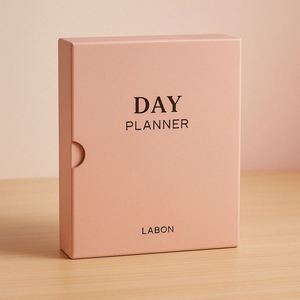 A5 Daily Planner Journal Custom Logo Hardcover Notebook Gift Set with Slip Case <b>Box</b> Ribbon <b>Sewing</b> Binding PU Leather - Product Image 2
