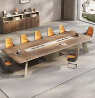 Table de réunion de bureau moderne de luxe, nouveaux meubles en bois pour négociations polyvalentes, pour salle de conférence de bureau commercial