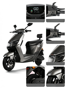 Vélo électrique urbain pour adultes avec pédales, 2 roues, moteur 1500W, batterie au plomb-acide 60V 20AH, freins à disque <span class=keywords><strong>avant</strong></span>/freins à <span class=keywords><strong>tambour</strong></span> arrière - Product Image 4