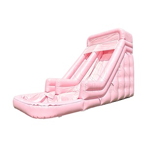 Toboggan aquatique gonflable rose pastel à double voie avec <span class=keywords><strong>piscine</strong></span>, en PVC 0,55 mm, idéal pour la <span class=keywords><strong>location</strong></span> de fêtes de mariage et l'usage domestique - Product Image 4