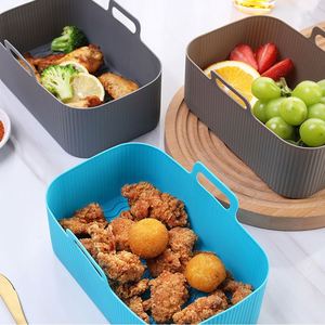 Panier en silicone réutilisable rectangulaire pour friteuse à air, compatible avec la circulation d'air, idéal pour la cuisson et la préparation alimentaire - Product Image 2