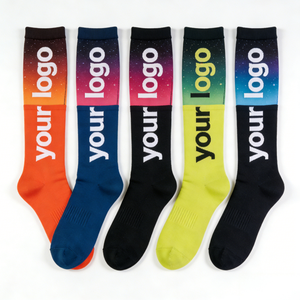 Calze da Ciclismo Personalizzate con Logo, Fornitura Diretta dalla Fabbrica, Uomo Donna, Sopra il Polpaccio, Traspiranti, Asciugatura Rapida, in Nylon per <span class=keywords><strong>MTB</strong></span>, Bici da Strada e Allenamento - Product Image 4