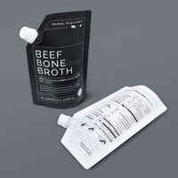 Pochette souple personnalisée noire brillante avec bec verseur d'angle pour savon liquide, noire mate, autoportante, de qualité alimentaire, anti-fuite, gravure