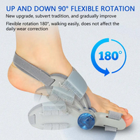 Écarteur d'Orteil Orthopédique Ajustable, Redresseur d'Orteil à Molette, Attelle Correctrice d'Hallux Valgus pour Soulager l'Oignon