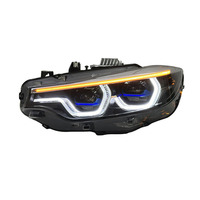 Feux avant LED SJC pour BMW Série 4 F32 F36 F80 F82 M3 M4 2013-2019, triple couleur DRL jaune/blanc/ambre, phare Plug and Play