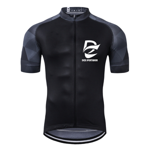 Nuevo Diseño de Jersey de Ciclismo de Manga Corta Negro para Verano, Transpirable, de Secado Rápido, Elástico, Unisex, Top de Ciclismo de Spandex/Poliéster - Product Image 2