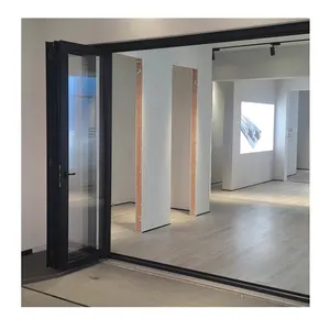 Wohnglas transparente lange Aluminium-Trekordillon zweiflügelige schiebe-Außentür mit Schlössern