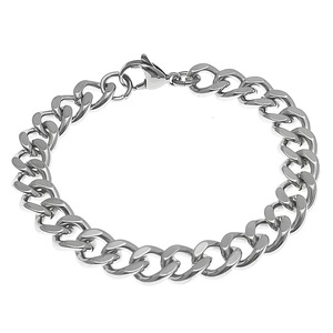 Pulsera de cadena de acero inoxidable de 9 mm de ancho, de 17 cm a 23 cm, para hombres y mujeres, joyería de moda - Product Image 5