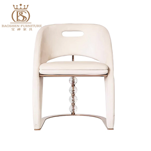 BS Designer Luxury Fabric Genuine Leather <strong>Dining</strong> <strong>Chairs</strong> <strong>6</strong> 8 Seat <strong>Dining</strong> Table <strong>Set</strong> Customized Modern <strong>Grey</strong> <strong>Chairs</strong> for Villa - Product Image 5