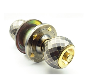 Cerradura de Puerta Interior Esférica de Diseño Moderno de Aleación de Zinc Bronceado para Baño y Dormitorio con Funciones de Llave - Product Image 4