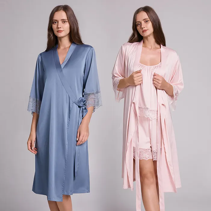 Dropshipping High Quality V-neck Pajamas Sleeping Women Nightgown Sleepwear