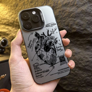 Mới xu hướng sáng tạo tim phác thảo Bạc IMD in ấn trường hợp điện thoại cho <span class=keywords><strong>Iphone</strong></span> 17 16 Pro Max 15 14 13 12 11 - Product Image 1