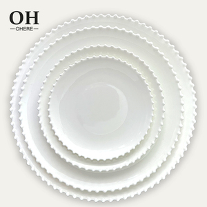 Nouveauté luxe blanc perles rondes vaisselle assiettes ensemble de vaisselle vaisselle en porcelaine vaisselle en porcelaine vaisselle en céramique - Product Image 1