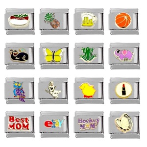 Pulsera con abalorios DIY de acero inoxidable 304, módulo de Animal bonito, pulsera elástica de acero inoxidable italiano, PULSERAS CON ABALORIOS de moda - Product Image 2