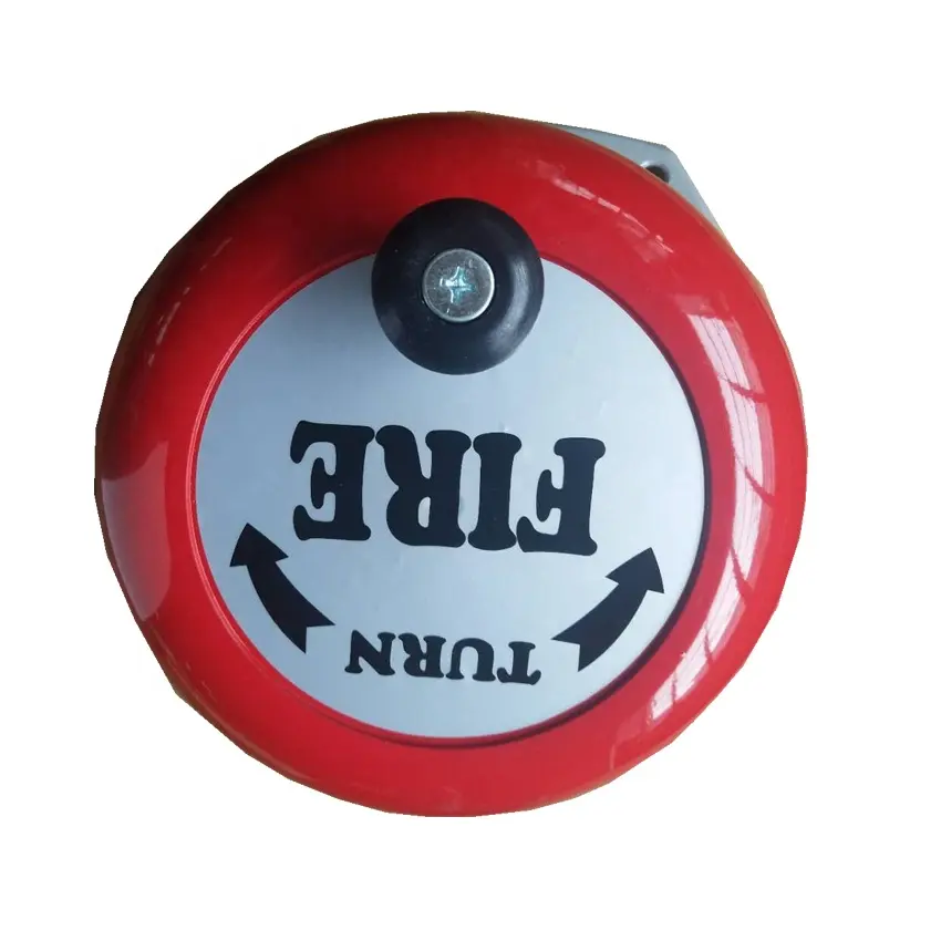 manual fire alarm bell 8inch Handle rotary bell for fire alarms