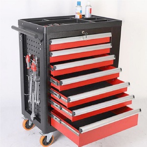 Steel 7 Drawer Tool Box Cart Workbench Workshop Roller Garage Rolling Tool Cabinet Cabinet De Herramientas Rolling Tool Chest
