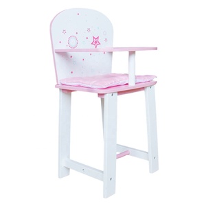 Meubles de chambre de poupée en <span class=keywords><strong>bois</strong></span> de qualité supérieure siège souple haute <span class=keywords><strong>chaise</strong></span> d'alimentation pour poupées - Product Image 3