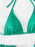 Tweedelige Set Driehoekige Beha Erotische Vrouwen Badpak Sexy Bikini Groene Badkleding Zomer Meisje Sexy Strandkleding