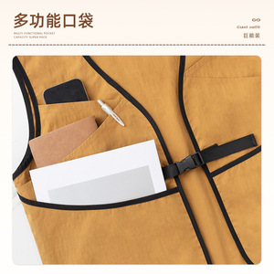 Customized Work Vests With Logo Printing For Men Team Activities Photography Tour Guide Service Catering Staff - Product Image 4