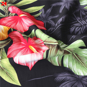 <span class=keywords><strong>Material</strong></span> de telas transpirables tejidas de rayón con estampado Hawaiano de moda para costura de camisas de vestir - Product Image 3