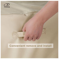 Housse de canapé d'angle en forme de L pour 7 places, résistante aux UV, imperméable, anti-poussière, pour l'extérieur, sur mesure
