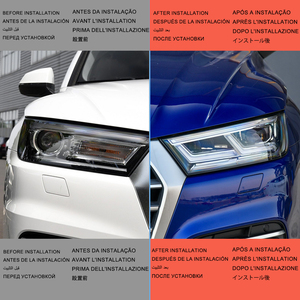 FYB Auto LED phare assemblage mise à niveau DRL pour 2018-2020 <span class=keywords><strong>Audi</strong></span> <span class=keywords><strong>Q5</strong></span>/Q5L haute configuration conception lentille style 6000k couleur Offres Spéciales - Product Image 3