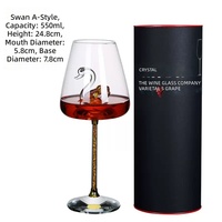 Verres à vin rouge en cristal Swan, gobelets de luxe européens, verres à vin à pied haut de gamme pour couple, pour mariage, fête, banquet