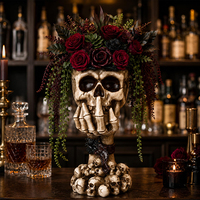 Totenkopf-Pflanzgefäß im Gothic-Stil als Halloween-Dekoration – „No Speak“ Gothic Totenkopf-Pflanzgefäß für Wohnzimmer, Büro, Spielzimmer und Bar-Dekoration