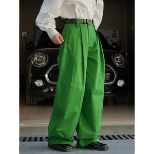 Primavera nuevo estilo coreano estilo yuppie desplazamientos cintura alta pantalones de pierna ancha sueltos adelgazantes pantalones casuales crujientes para mujeres - Product Image 1