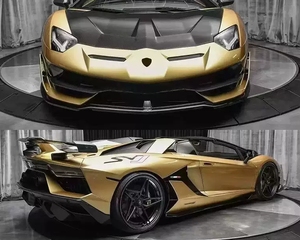 Kit demi-fibre de carbone SVJ modifié Runde pour 11-20 <span class=keywords><strong>Lamborghini</strong></span> <span class=keywords><strong>Aventador</strong></span> LP700 720 pare-chocs avant arrière capot jupes latérales ailerons arrière - Product Image 3