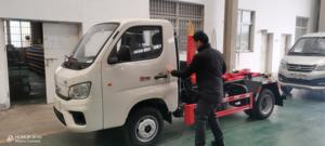 Foton Xiangling แชสซี T5 68HP 5MT เครื่องยนต์ quanchai ล้อหลังคู่ AC PS พร้อมสำหรับแขนตะขอขยะรถบรรทุกตู้เย็นการส่งออก - Product Image 2