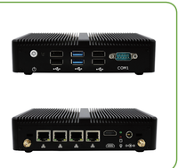 Mini Ordenador Sin Ventilador EGLOBAL, Intel Pentium J5005L4, DDR4, MSATA SSD, Win10, 6 USB, HD, COM, WiFi, 4 RJ45, LAN 2.5G, Mini PC Integrado
